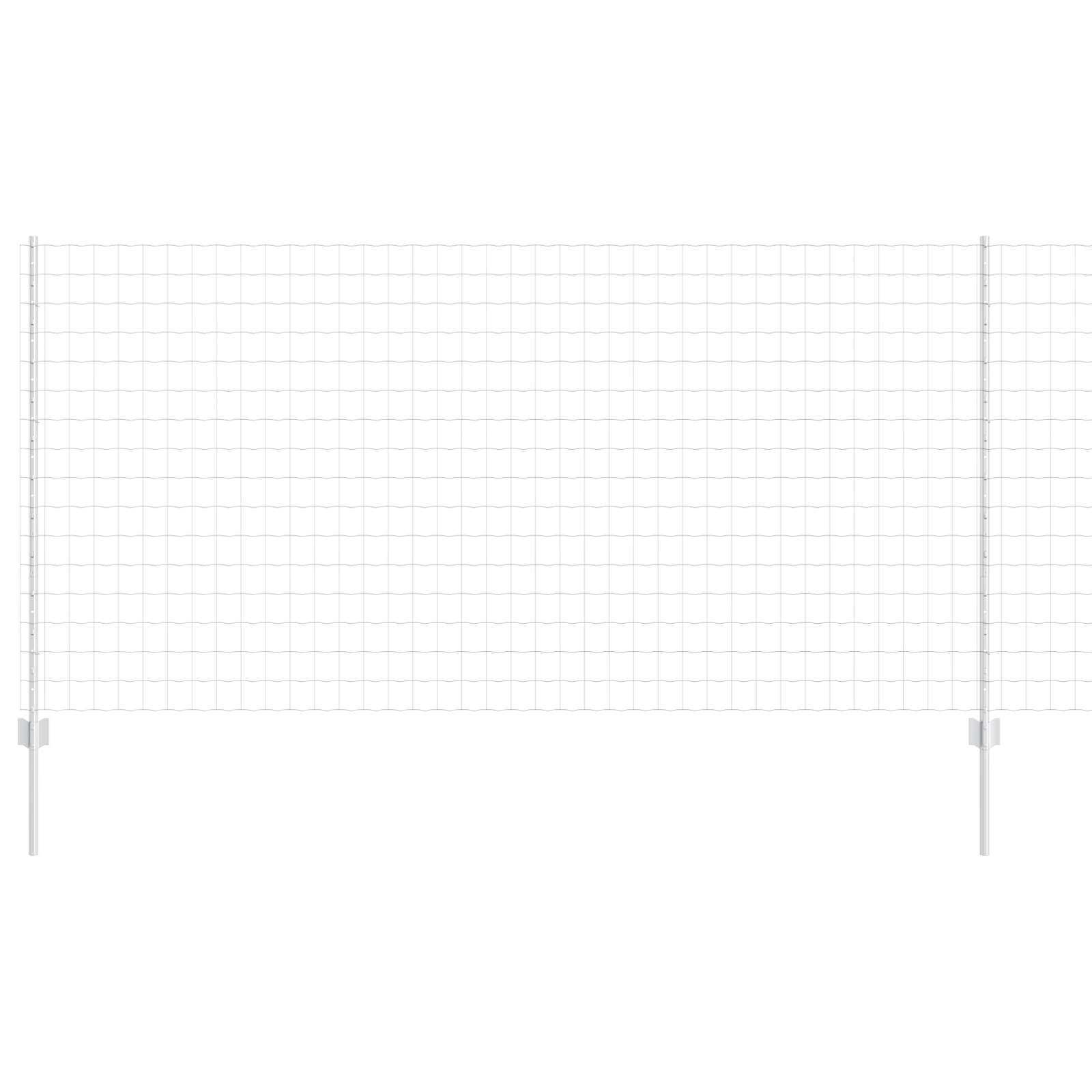Hegn med post Sølv 1,2 x 25 m Stål
