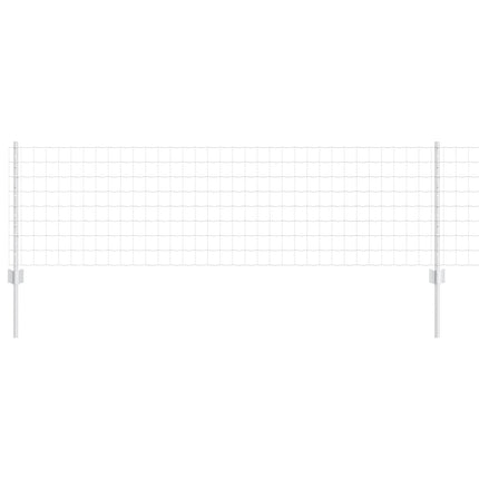 Eurohegn med stolpe 50 x 0,6 m Galvaniseret stål Sølv Mesh
