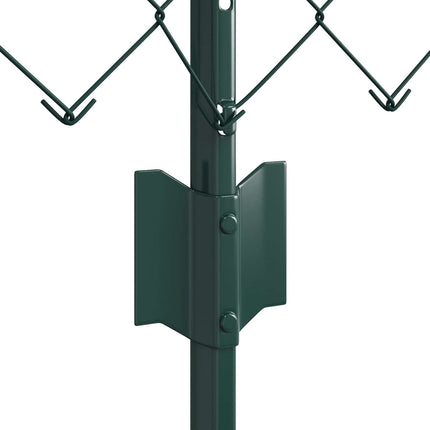 Kæde-link hegn med stolpe 10 x 0,6 m PVC-belagt stål Grøn Mesh