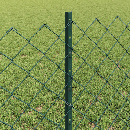 Kæde-link hegn med stolpe 10 x 0,6 m PVC-belagt stål Grøn Mesh