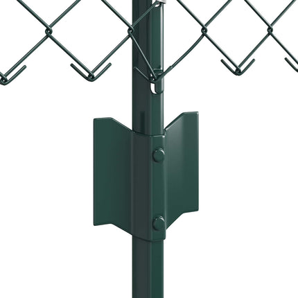 Kæde-link hegn med stolpe 25 x 0,6 m PVC-belagt stål Grøn Mesh