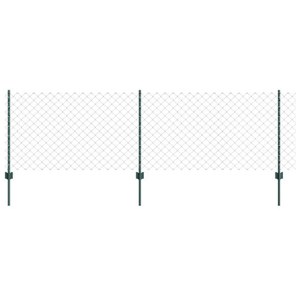 Udendørs kædehegn med stolpe 25 x 0,8 m Grøn Mesh