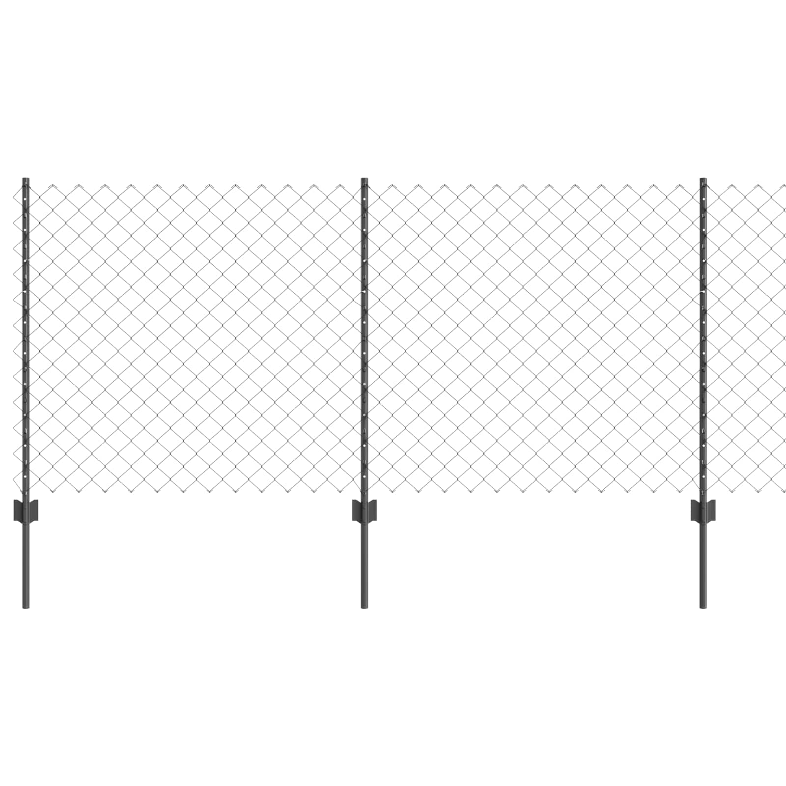 Kæde-link hegn med post 25 x 1 m (B x H)