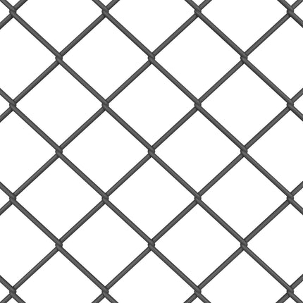 Kæde-link hegn med stolpe 25 x 1,2 m PVC-belagt stål Grå Mesh