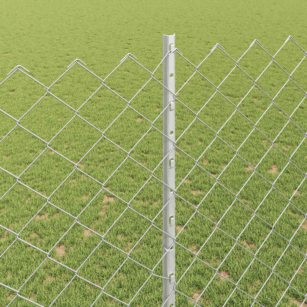 Kæde-link hegn med post 10 x 1,5 m (B x H)
