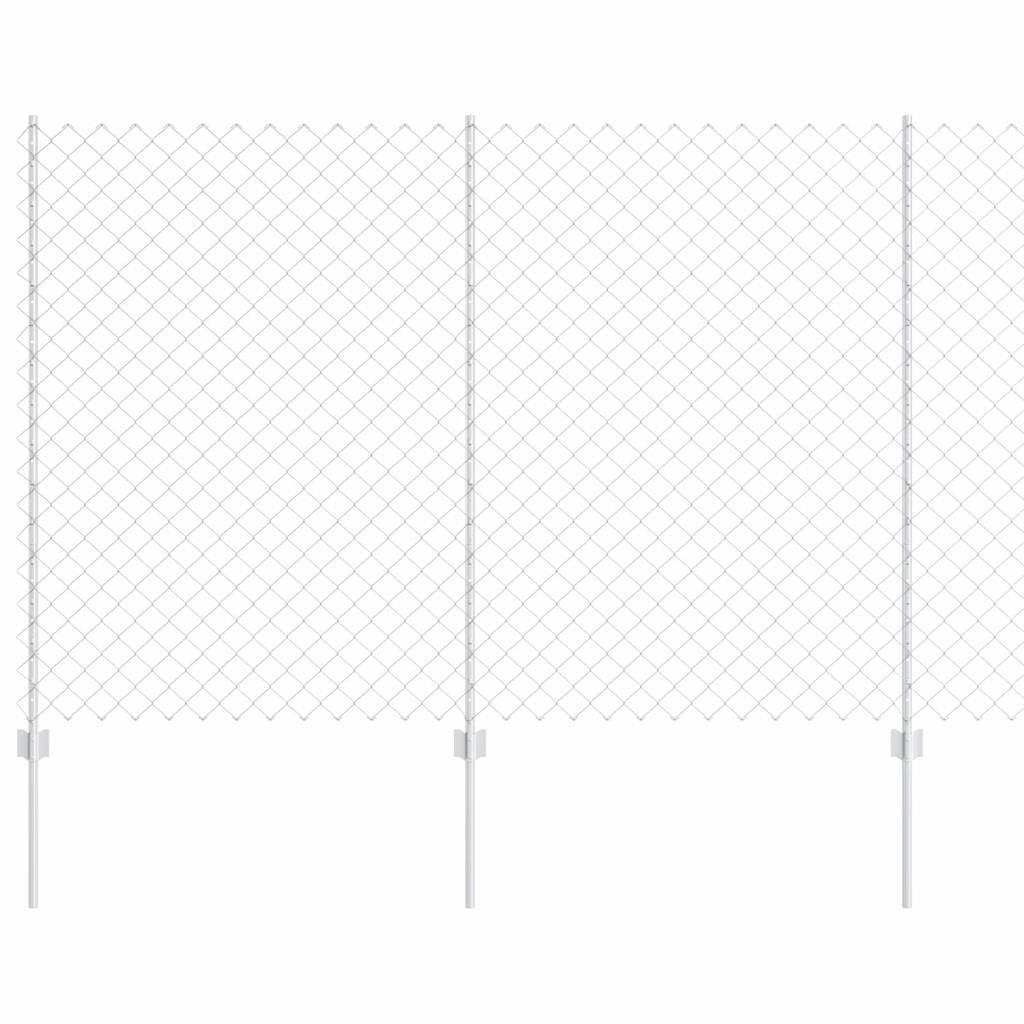 Kæde-link hegn med post 10 x 1,5 m (B x H)