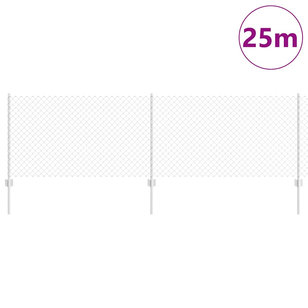 Kæde-link hegn med post 25 x 0,8 m (B x H)