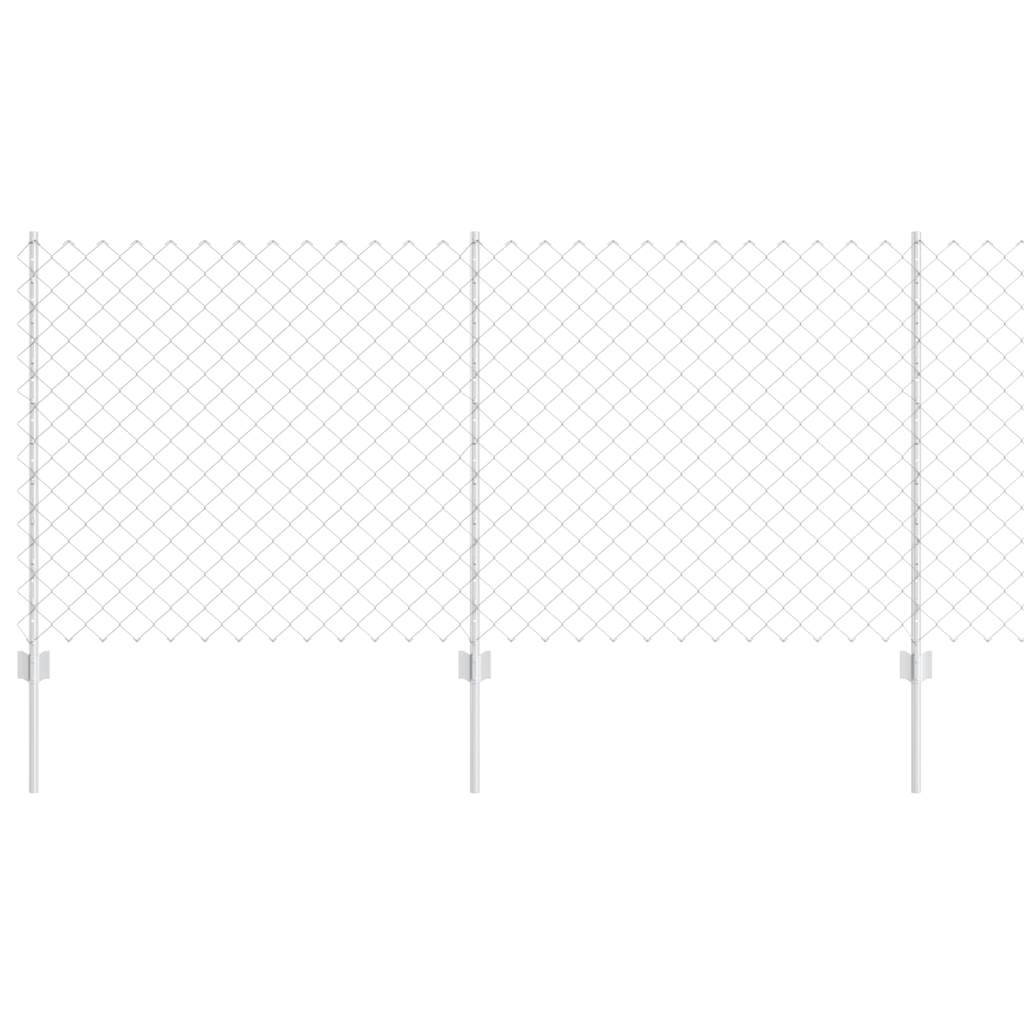 Hegn med post Sølv 1 x 25 m Stål