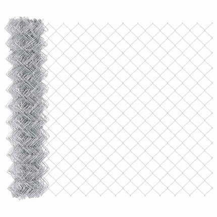 Udendørs kædehegn med stolpe 25 x 1 m Hot-Dip Galvaniseret Stål