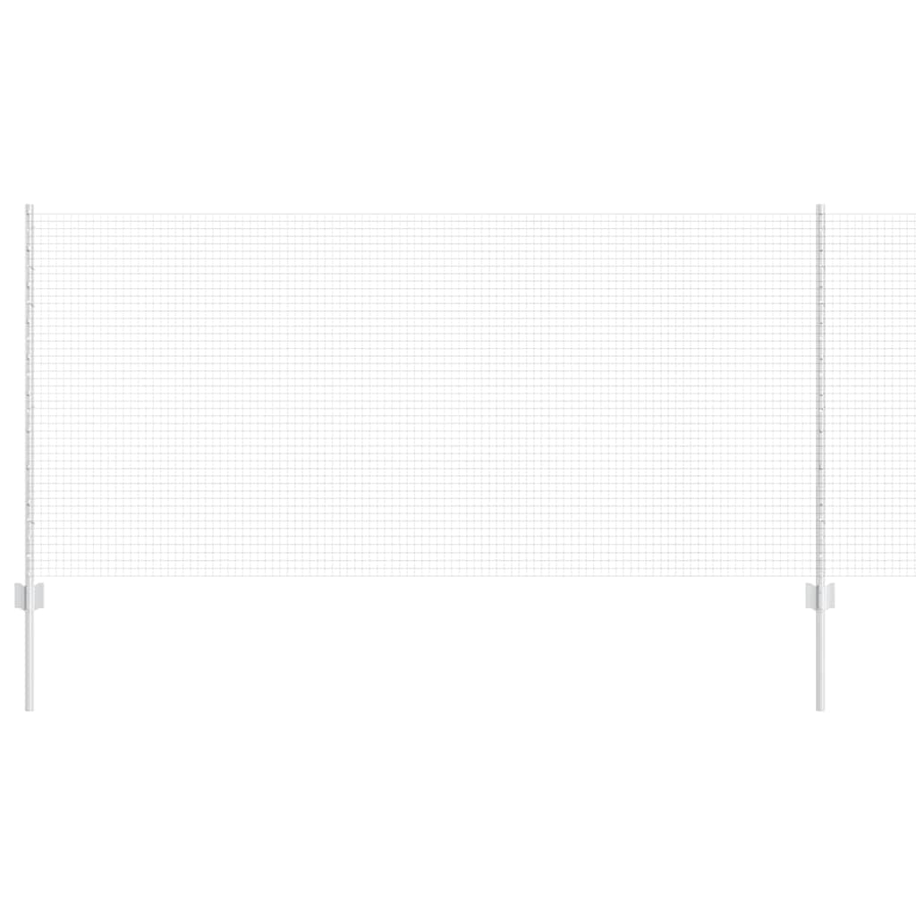 Hegn med post Sølv 1 x 50 m Stål