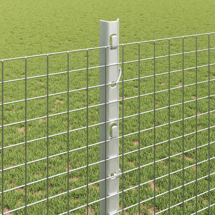 Svejsede trådhegn med stolper 50 x 1,2 m Galvaniseret stål Sølv