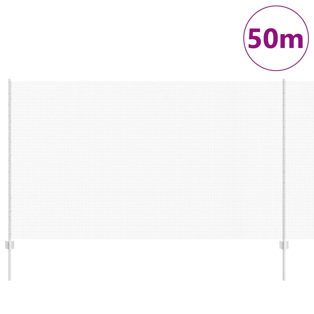Hegn med post Sølv 1,4 x 50 m Stål