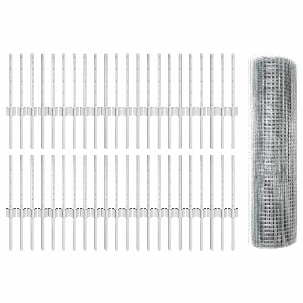 Svejsestålhegn med stolpe 100 x 0,4 m (B x H)