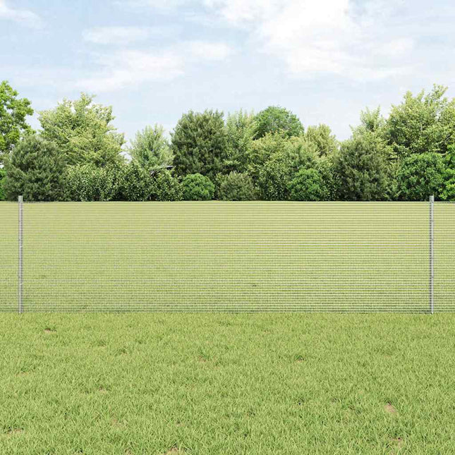 Svejsede trådhegn med stolper 100 x 0,6 m Galvaniseret stål