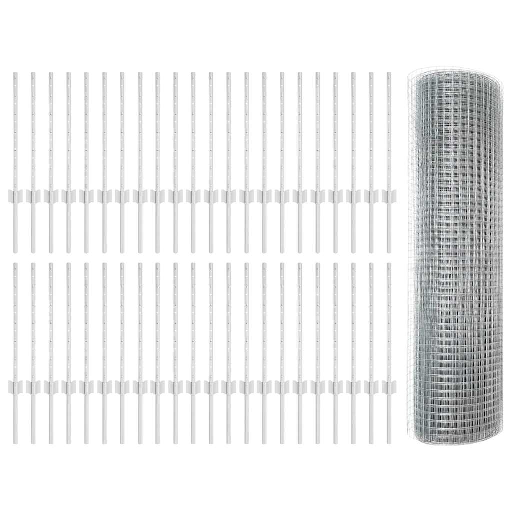 Svejsestålhegn med stolpe 100 x 0,6 m (B x H)