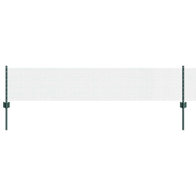 Svejsede trådhegn med stolper 10 x 0,4 m PVC-belagt stål Grøn