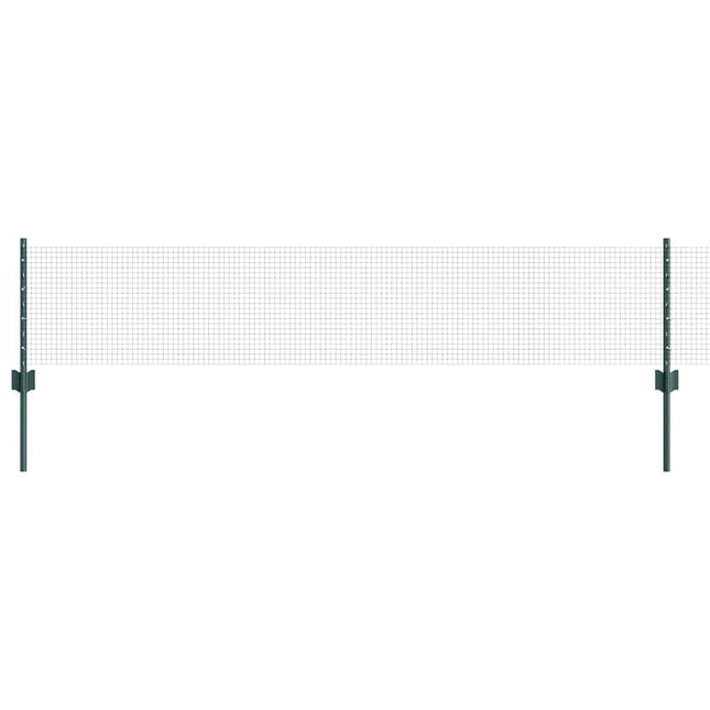 Svejsede trådhegn med stolper 10 x 0,4 m PVC-belagt stål Grøn