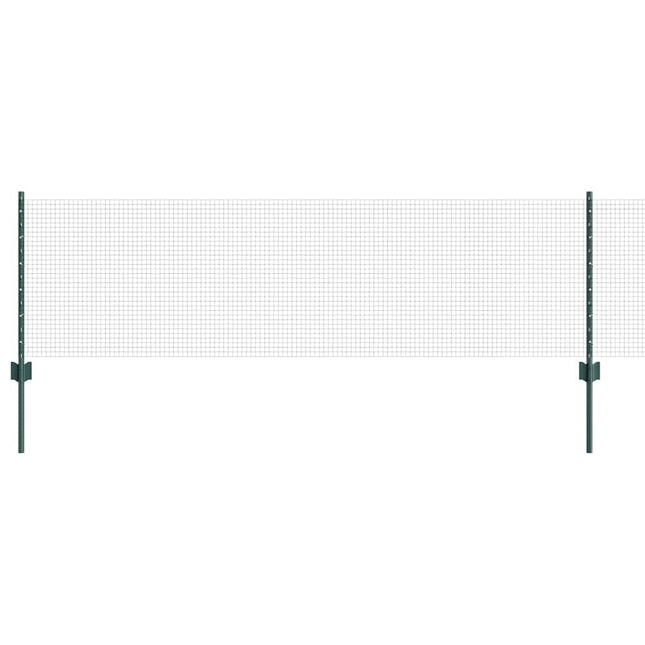 Svejsede trådhegn med stolper 10 x 0,6 m PVC-belagt stål Grøn