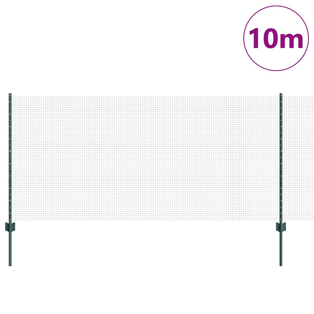 Svejsestålhegn med stolpe 10 x 1 m (B x H)