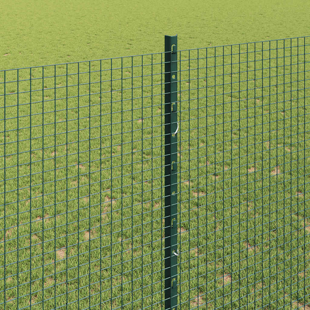 Svejsestålhegn med stolpe 10 x 1,6 m (B x H) PVC-belagt stål