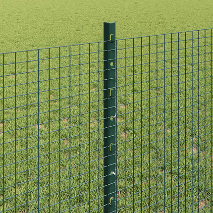 Udendørs svejset trådhegn med stolper 25 x 0,8 m Grøn Mesh