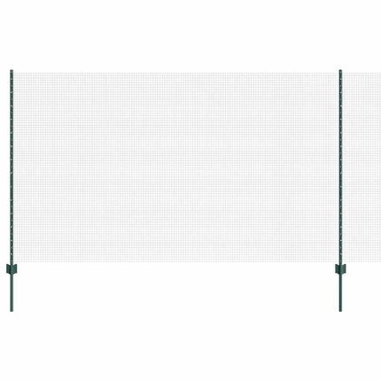 Udendørs svejset trådhegn med stolper 25 x 1,4 m Grøn Mesh