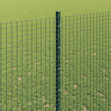 Udendørs svejset trådhegn med stolper 25 x 1,4 m Grøn Mesh