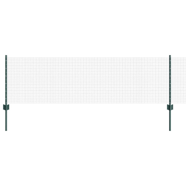 Svejsede trådhegn med stolper 50 x 0,6 m PVC-belagt stål Grøn