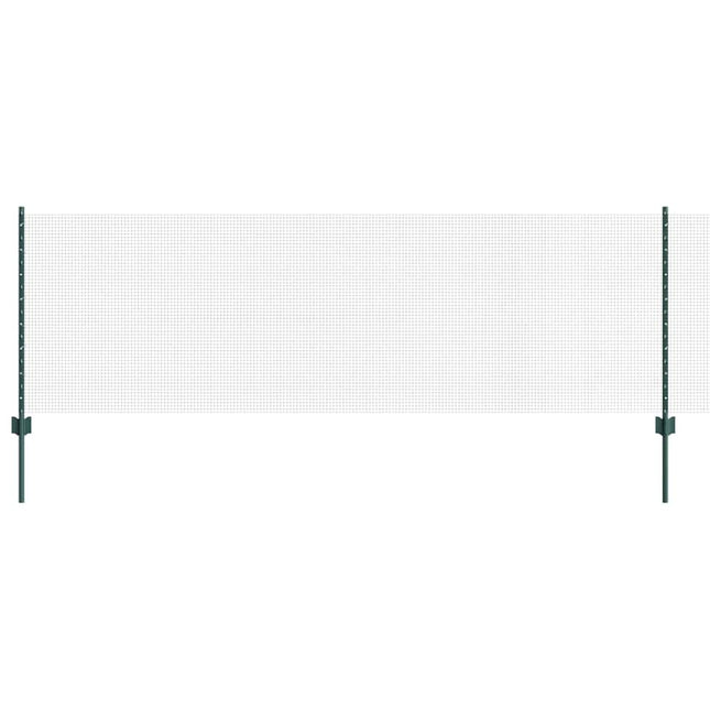 Svejsede trådhegn med stolper 50 x 0,8 m PVC-belagt stål Grøn