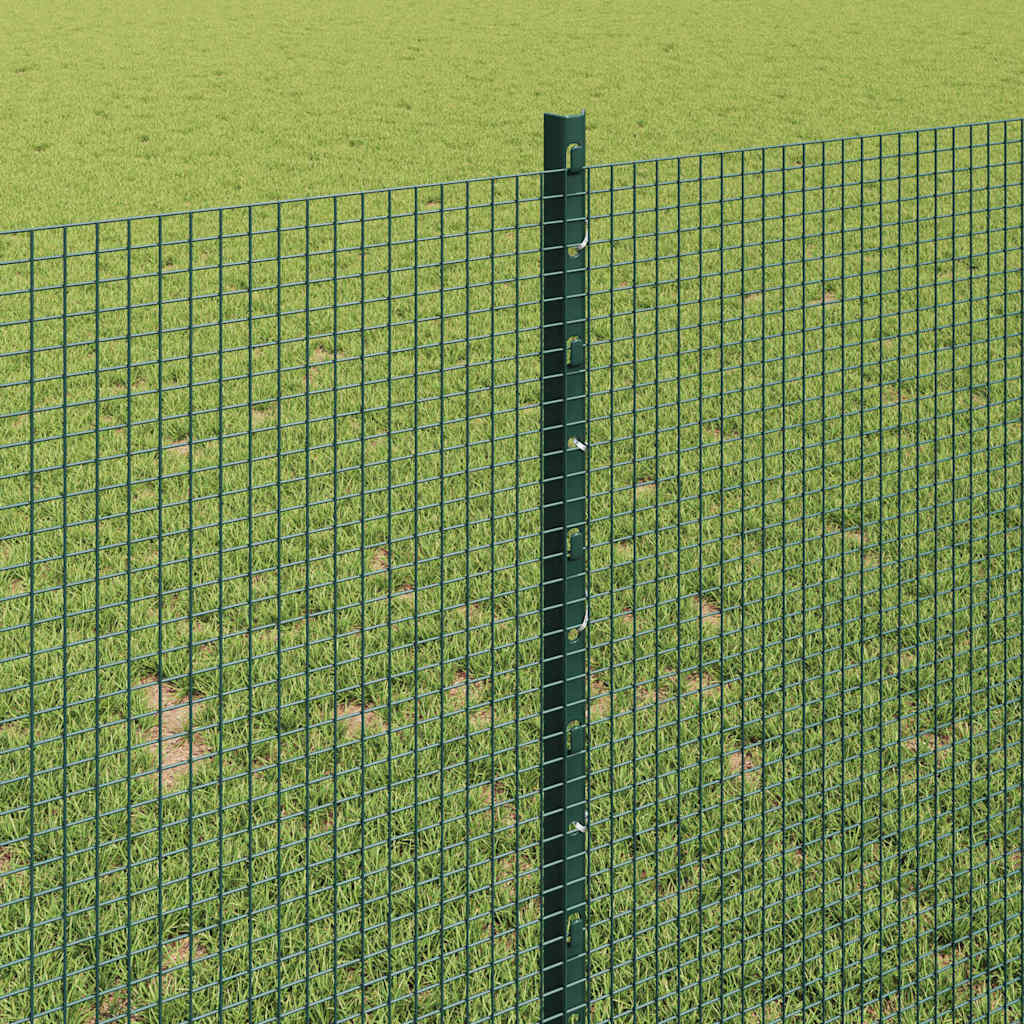 Svejsestålhegn med stolpe 50 x 1 m (B x H) PVC-belagt stål Grøn