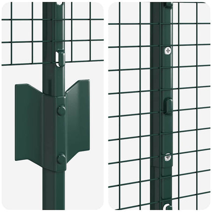 Svejsede trådhegn med stolper 50 x 1,4 m PVC-belagt stål Grøn