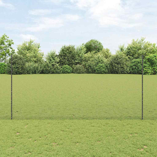 Svejsede trådhegn med stolper 10 x 1,5 m Galvaniseret stål Grå