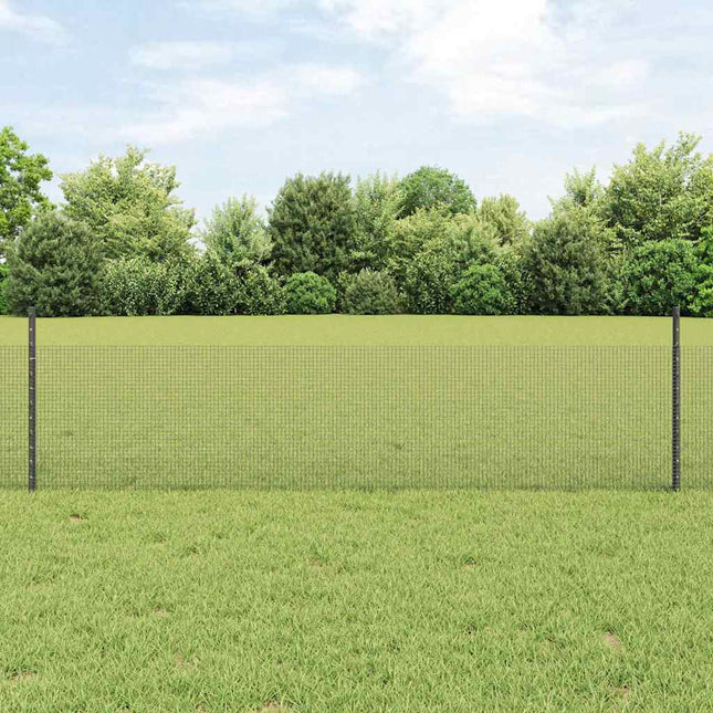 Svejsede trådhegn med stolper 25 x 0,5 m Galvaniseret stål Grå