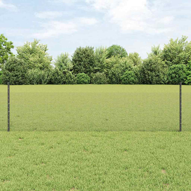 Svejsede trådhegn med stolper 25 x 0,5 m Galvaniseret stål Grå