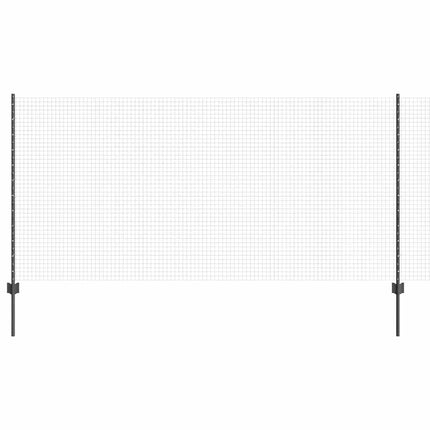 Udendørs svejset trådhegn med stolper 25 x 1,2 m Grå Mesh