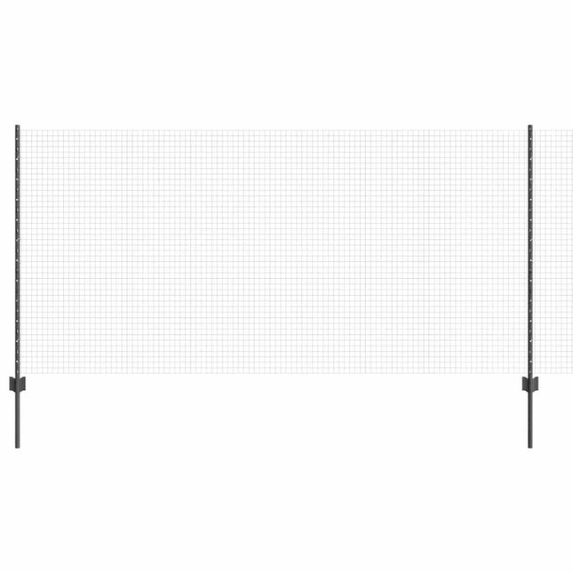 Svejsede trådhegn med stolper 25 x 1,2 m PVC-belagt stål Grå