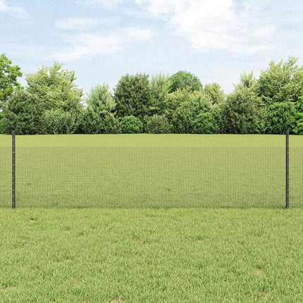 Udendørs svejset trådhegn med stolper 50 x 0,5 m Grå Mesh
