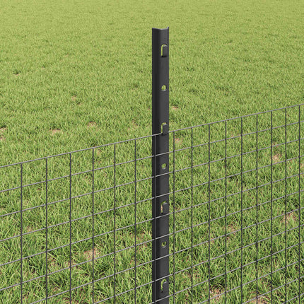 Udendørs svejset trådhegn med stolper 50 x 0,5 m Grå Mesh