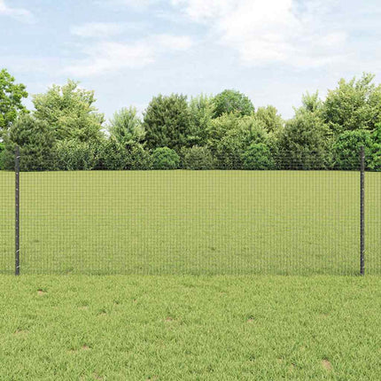 Udendørs svejset trådhegn med stolper 50 x 0,8 m Grå Mesh