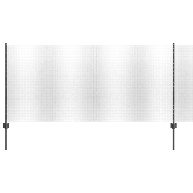 Udendørs svejset trådhegn med stolper 50 x 1 m PVC-belagt stål
