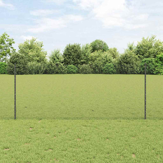 Udendørs svejset trådhegn med stolper 50 x 1 m PVC-belagt stål