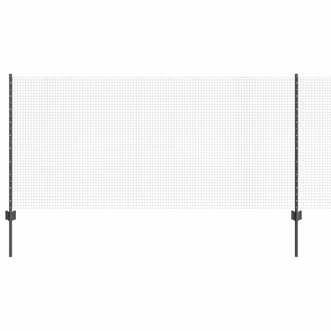 Udendørs svejset trådhegn med stolper 50 x 1 m PVC-belagt stål
