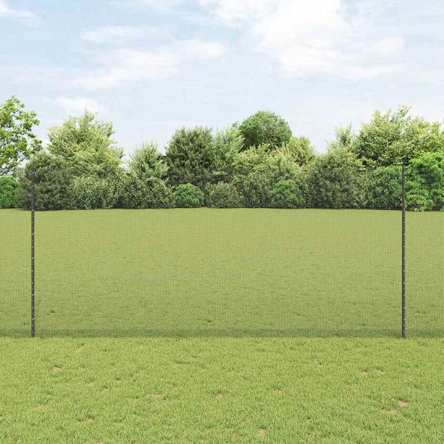 Svejsede trådhegn med stolper 50 x 1,4 m PVC-belagt stål Grå
