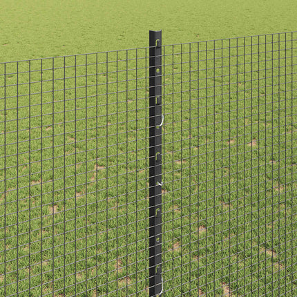 Udendørs svejset trådhegn med stolper 50 x 1,4 m Grå Mesh