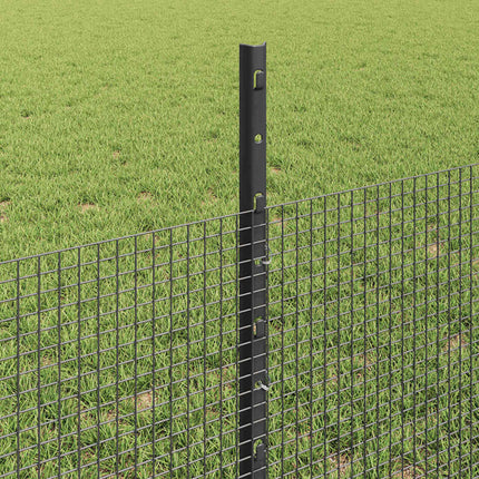 Udendørs svejset trådhegn med stolper 100 x 0,5 m Grå Mesh