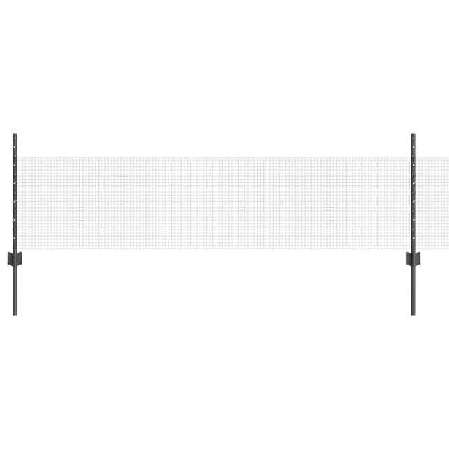 Svejsede trådhegn med stolper 100 x 0,5 m PVC-belagt stål Grå
