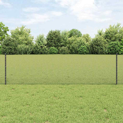 Udendørs svejset trådhegn med stolper 100 x 0,6 m Grå Mesh