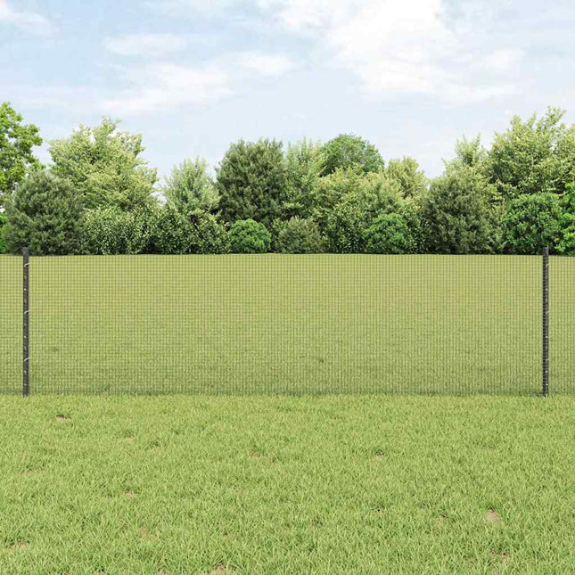 Svejsede trådhegn med stolper 100 x 0,6 m PVC-belagt stål Grå