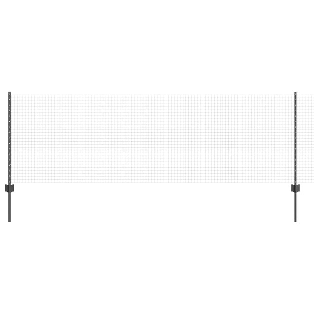 Svejsede trådhegn med stolper 100 x 0,8 m PVC-belagt stål Grå