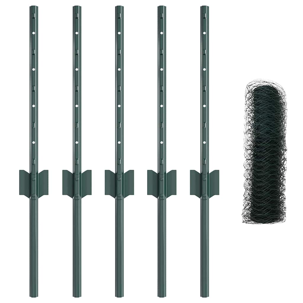 Svejset Trådhegn 10 x 0,4 m (B x H) PVC-belagt stål Grøn Mesh
